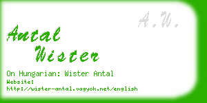 antal wister business card